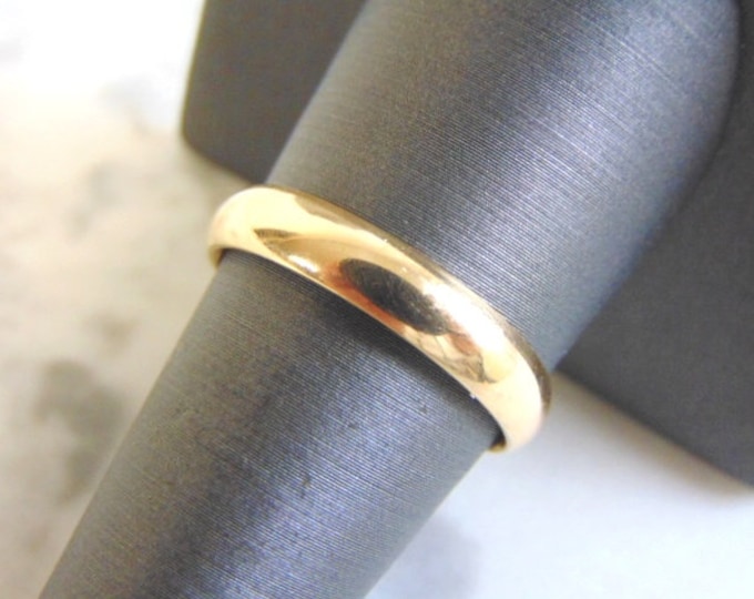 Vintage Estate 14K Yellow Gold Band Wedding Ring 4.4g E4019