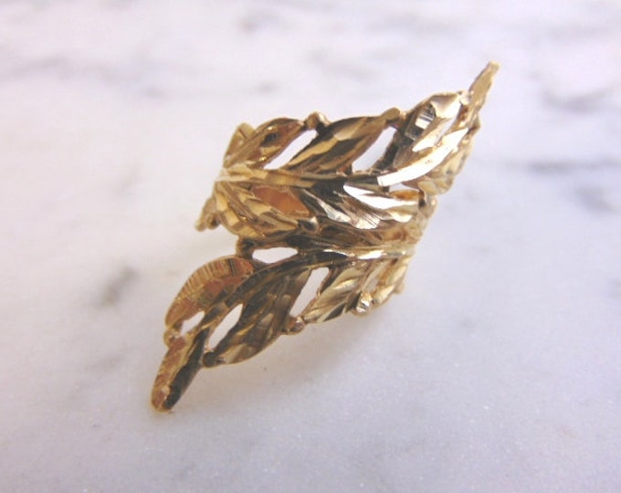 Womens Vintage Estate 14k Yellow Gold Filigree Ring  4.6g E4080