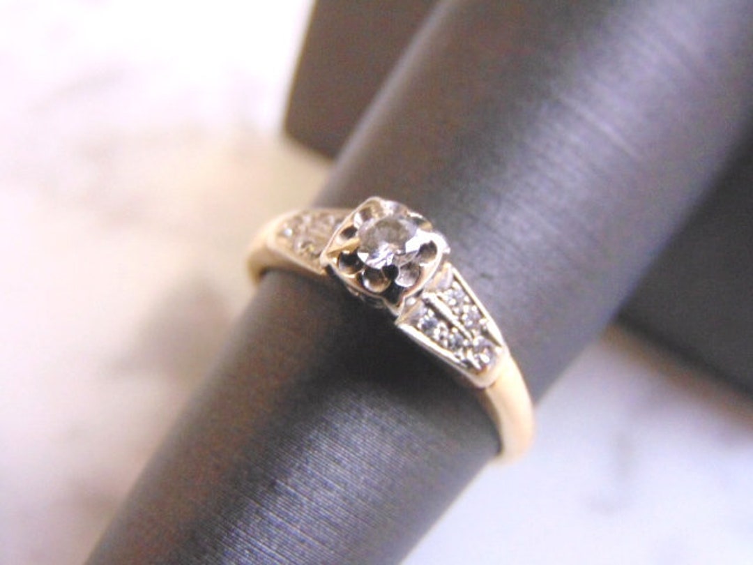【SALE】T TWO★ゴールドダイヤモンドリング 14K Two Tone Gold Ladies' 0.29ct Diamond Ring Setting