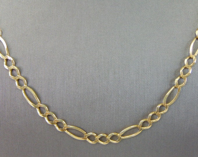 Vintage Estate 14K Yellow Gold Chain Link Necklace 25.6g E1605