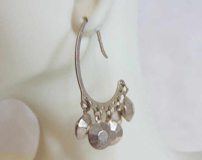 Womens Vintage Estate Sterling Silver Dangle Earrings 9.1g #E4675