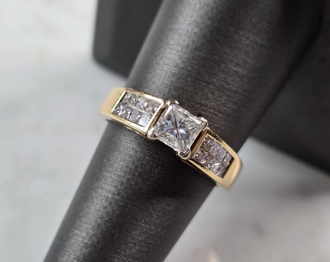 Womens Vintage Estate 14K Gold 1.0ct Diamond Ring, 4.8g E1553