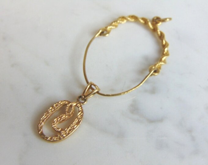 Womens Vintage Estate 14K Yellow Gold Pendant w/ Orioles ? Charm 4.2g E3397