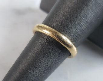 Womens Vintage Estate 18K Gold Hilcox British Wedding Band Ring 4.9g E1272
