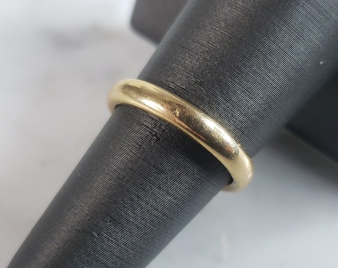 Womens Vintage Estate 18K Gold Hilcox British Wedding Band Ring 4.9g E1272