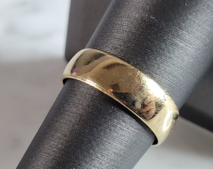 Vintage Estate 14k Yellow Gold Artcarved Wedding Band Ring 3.4g E4916
