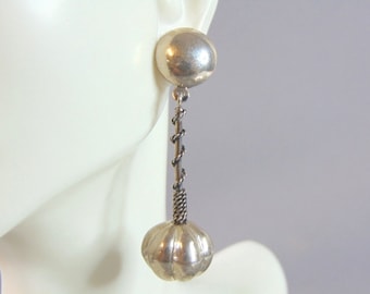 Womens Vintage Estate Sterling Silver Dangle Earrings 9.5g E5973