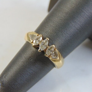 Womens Vintage Estate 14K Yellow Gold Diamond Ring, 2.7g E3236