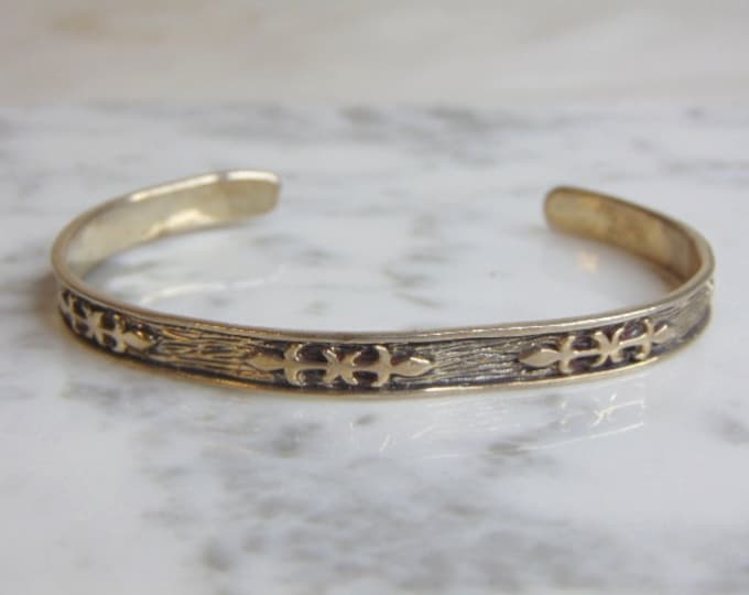 Womens Vintage Estate Sterling Silver Cuff Bracelet 13.8g E4915
