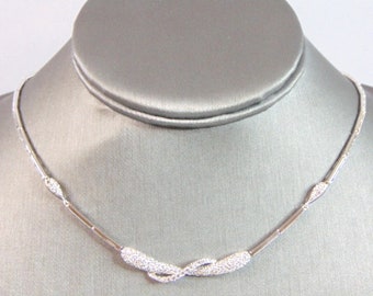 Women's Vintage Estate Sterling Silver Necklace 11.1g E5977