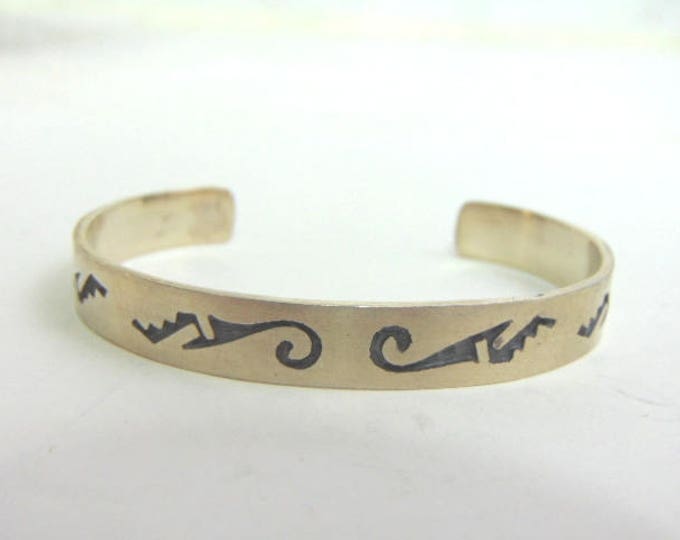 Estate Sterling Silver Cuff Bracelet 18.9g E3490