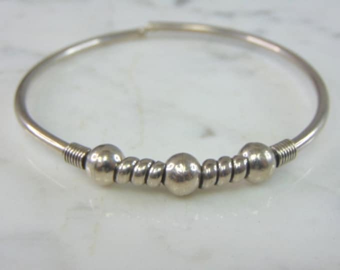 Womens Vintage Estate Sterling Silver Cuff Bracelet 12.3g E4365
