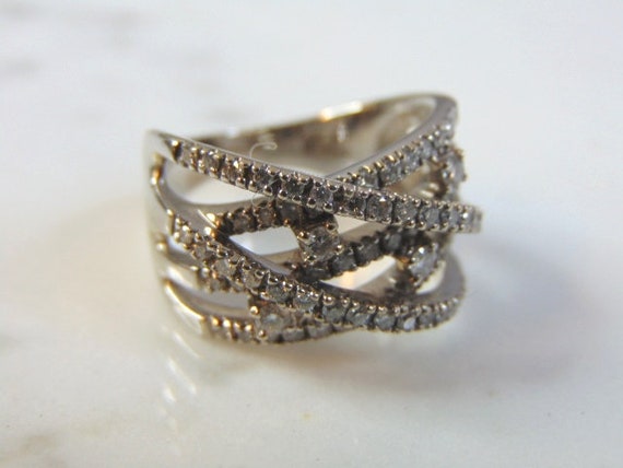 Womens Vintage Estate 14K Gold Diamond Ring, 8.6g… - image 4