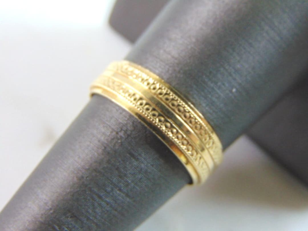 Womens Vintage Estate 14k Yellow Gold Wedding Band Ring 3.4g #E3409 - Etsy