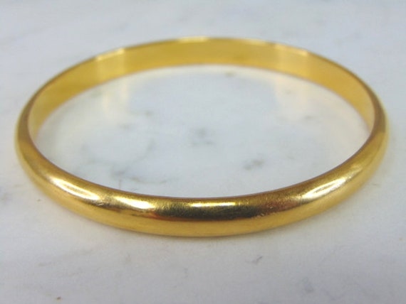 Womens Vintage Estate 21k Yellow Gold Bangle Brac… - image 2