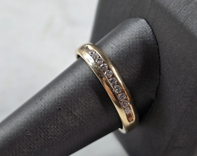 Mens Vintage Estate 14k Yellow Gold Diamond Ring 4.7g  #E5509