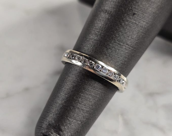 Womens Vintage Estate 14k White Gold Diamond Tessler Weiss Ring 2.7g #E4835