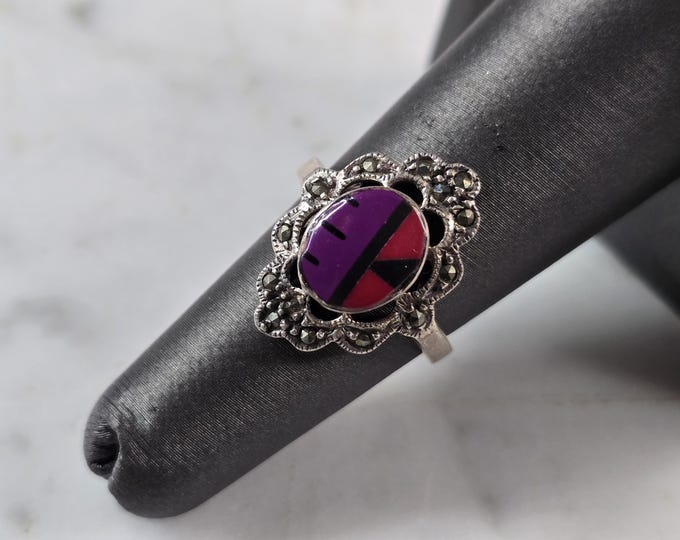 Womens Vintage Estate Sterling Silver Southwestern Ring 4.0g E1549