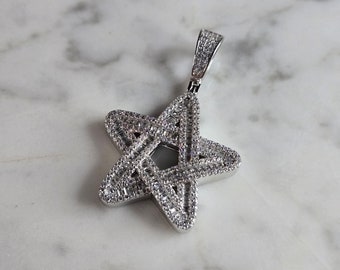 レディース ヴィンテージ エステート スターリング シルバー CZ スター
