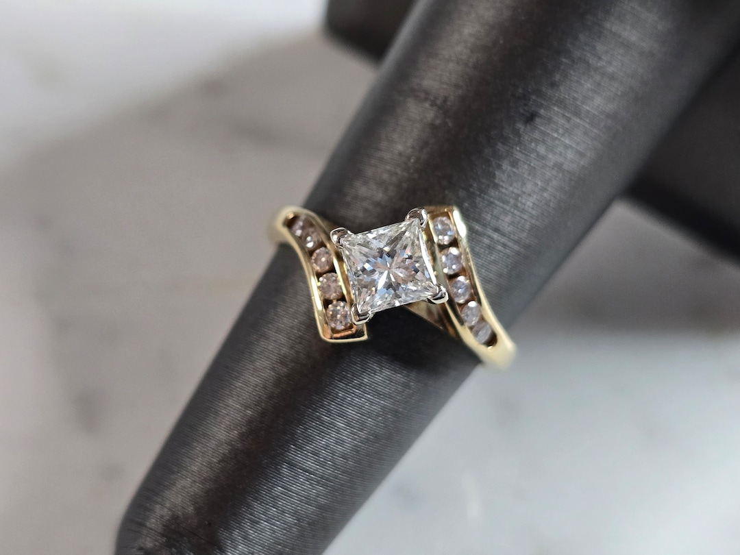 Womens Vintage Estate 14k Yellow Gold Diamond Ring 3.4g E7929 - Etsy
