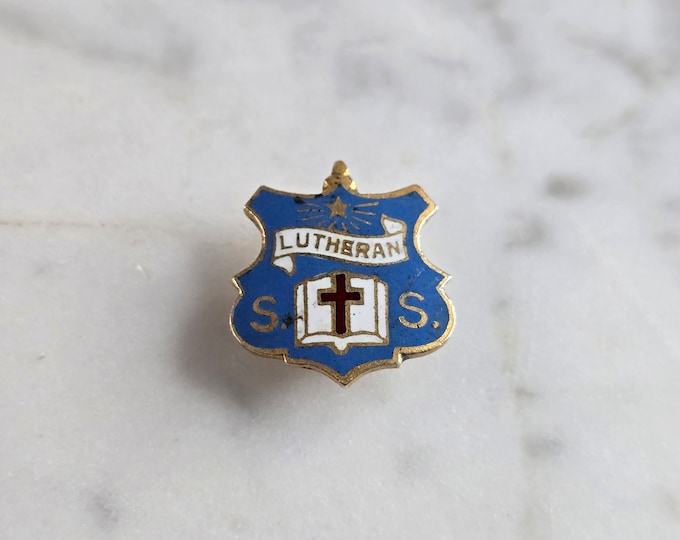 Vintage Estate Sterling Silver Lutheran Church Sunday School Pin 1.7g E7976