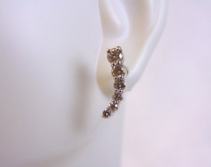 Pr of Womens 14K White Gold Diamond Earrings 2.6g E2134