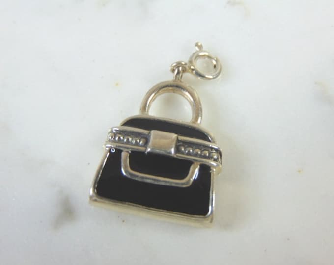 Womens Vintage Estate Sterling Silver Purse Charm 7.9g E3005