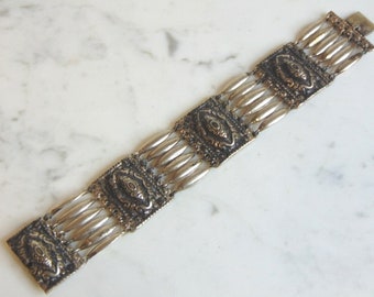 Womens Vintage Estate Sterling Silver Bracelet 78.6g E5682