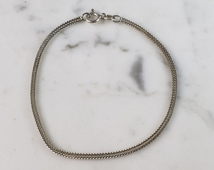Womens Vintage Estate Sterling Silver Modernist Bracelet 2.2g E6495