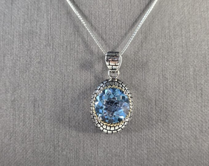 Womens Vintage Estate Sterling Silver Modernist Pendant Necklace 11.2g E7604