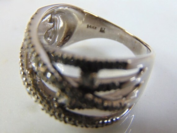 Womens Vintage Estate 14K Gold Diamond Ring, 8.6g… - image 5
