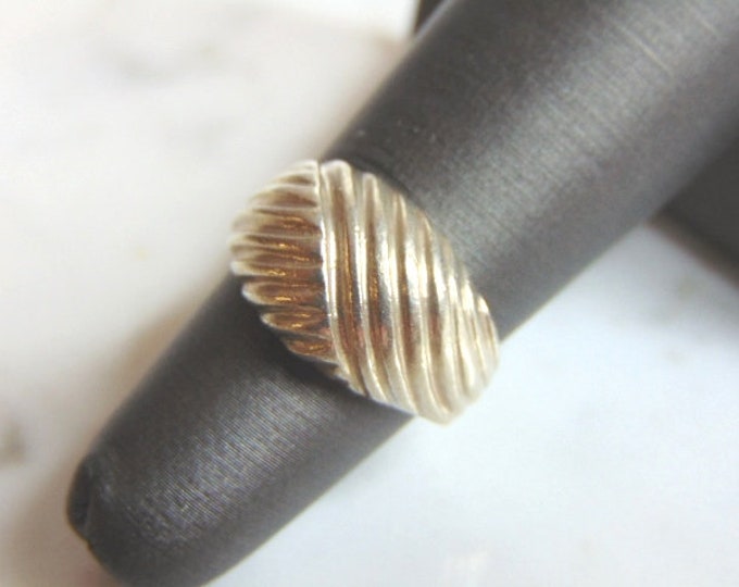 Womens Vintage Estate Sterling Silver Modernist Ring 3.5g E5915