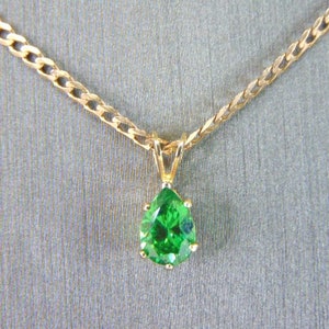 Womens Vintage Estate 14K Yellow Gold Pendant & Necklace 3.4g E5244