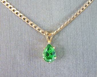 Womens Vintage Estate 14K Yellow Gold Pendant & Necklace 3.4g E5244