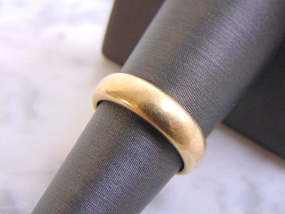 Mens Vintage Estate 14k Yellow Gold Wedding Band Ring 6.9g - Etsy