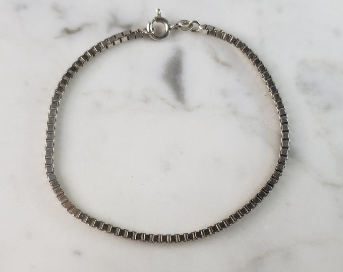Womens Vintage Estate Sterling Silver Modernist Bracelet 4.2g E6496