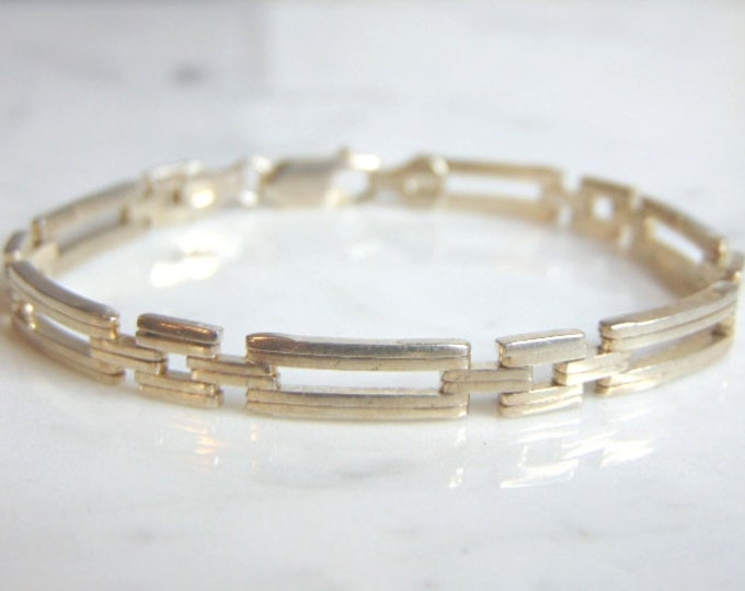 Womens Vintage Estate Sterling Silver Bracelet 12.9g E5927