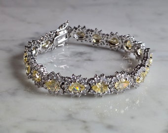 Womens Estate Sterling Silver Modernist Bracelet 30.1g E7763