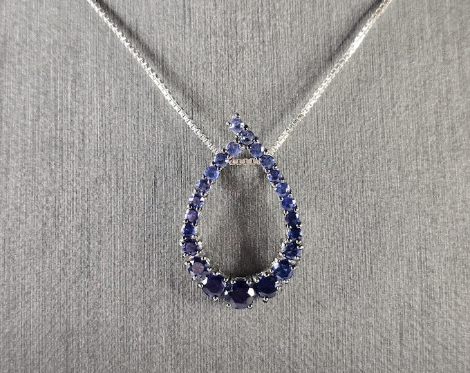 Womens Vintage Estate Sterling Silver Modernist Pendant & Necklace 4.8g E4725