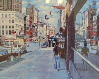 Modern Art Serigraph Litho Print NYC Experienced by Ken Keeley