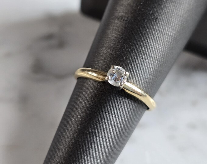 Womens Vintage Estate 14k Gold Stylecrest Diamond Engagement Ring 1.6g #E6947