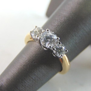 Womens Vintage Estate 14K Gold Platinum Diamond Leo Ring, 5.0g E3387