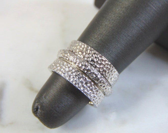 Womens Vintage Estate Sterling Silver Fidget Ring 7.5g E3077