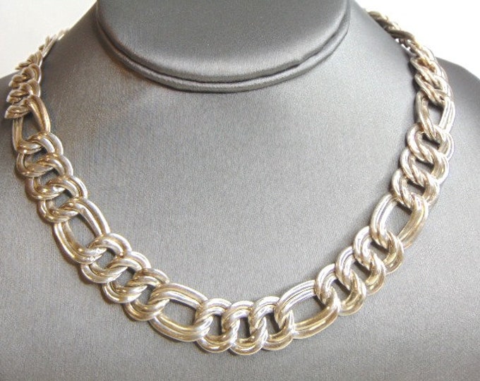 Womens Vintage Estate Sterling Silver Necklace 50.2g E4787