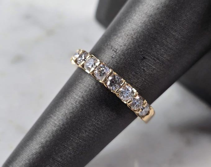 Womens Vintage Estate 14K Yellow Gold Diamond Ring 3.6g E3457
