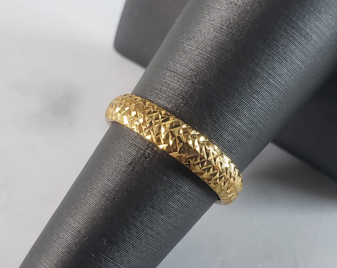 Womens Vintage Estate 14K Yellow Gold Wedding Band Ring 1.2g E2939