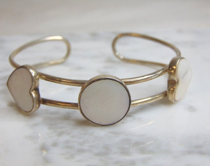 Womens Vintage Estate Sterling Silver Cuff Bracelet 20.7g E4626