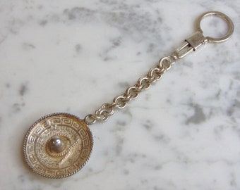 Vintage Estate Sterling Silver Sombrero Keychain 20.0g E4997