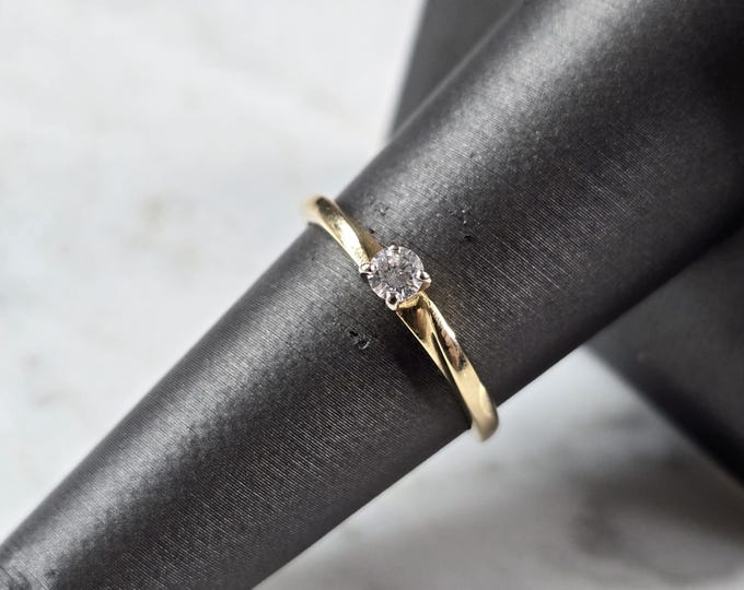 Womens Vintage Estate 14k Gold Diamond Artcarved Engagement Ring 1.9g #E7249
