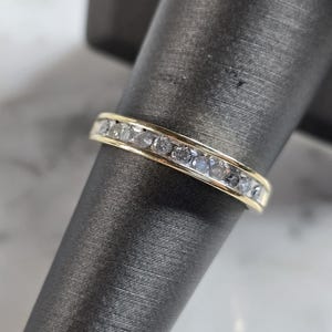 Womens Vintage Estate 10K Yellow Gold Diamond Ring 2.0g E5411